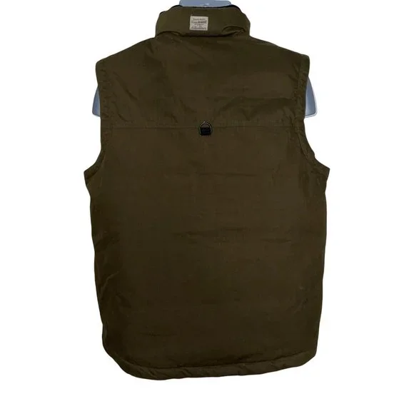 Vintage Eddie Bauer Goose Down Olive Green Outerwear Winter Fall Outdoor Vest S